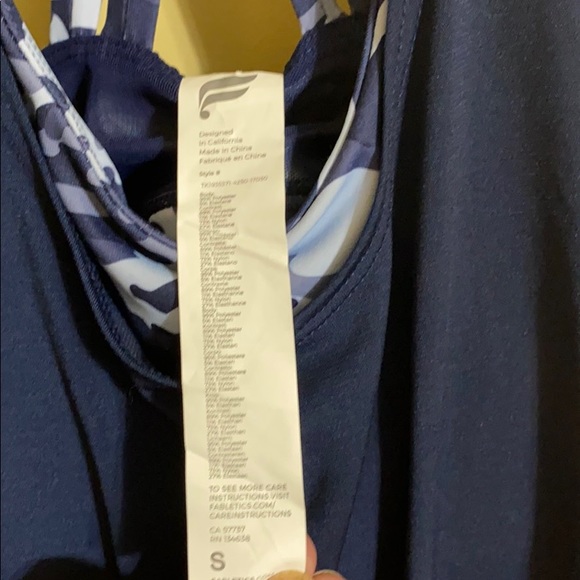 Fabletics blue camouflage tank S - Picture 4 of 7
